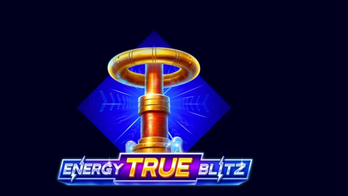 Tampilan visual slot Energy True Blitz dengan tema neon dan listrik