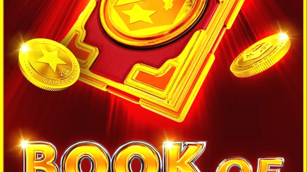 Tampilan visual slot Book of Money dengan simbol buah dan buku klasik