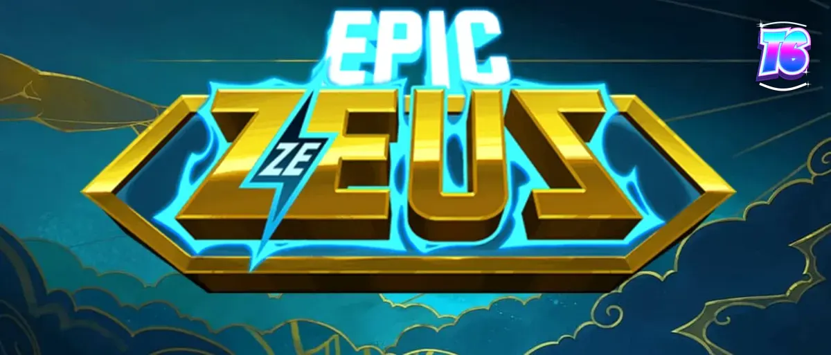 Tampilan visual slot Epic Ze Zeus dengan latar belakang kuil Yunani dan petir
